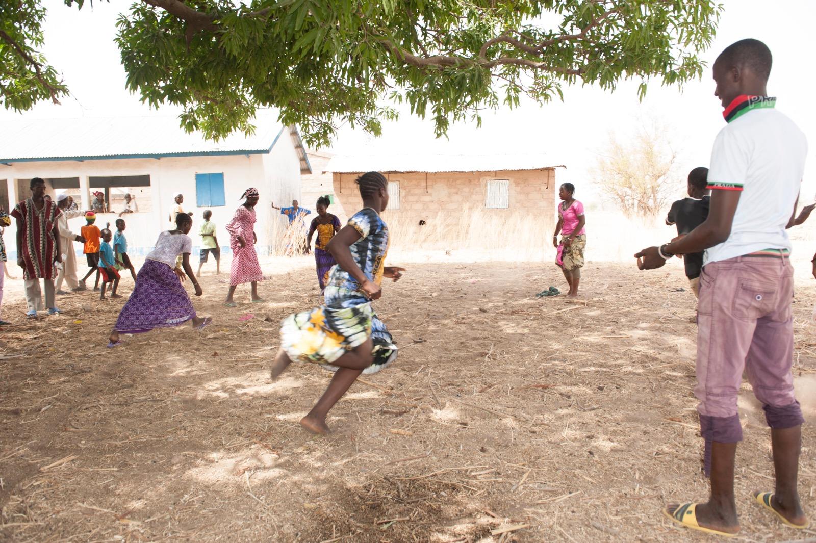 Children playing outside