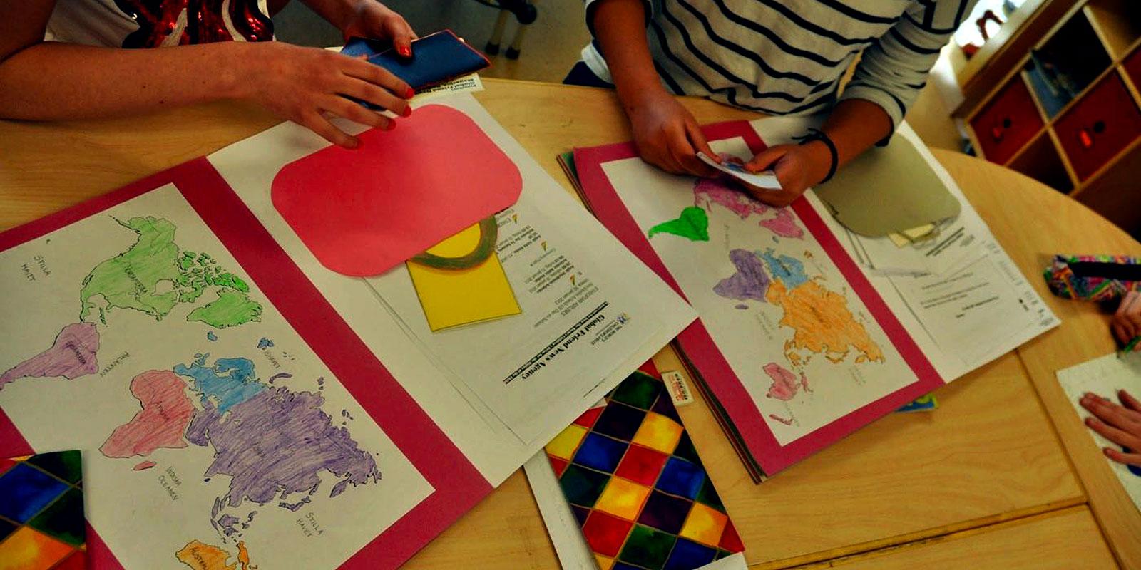diaries and logbooks on a table