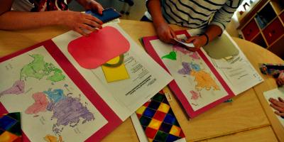 diaries and logbooks on a table
