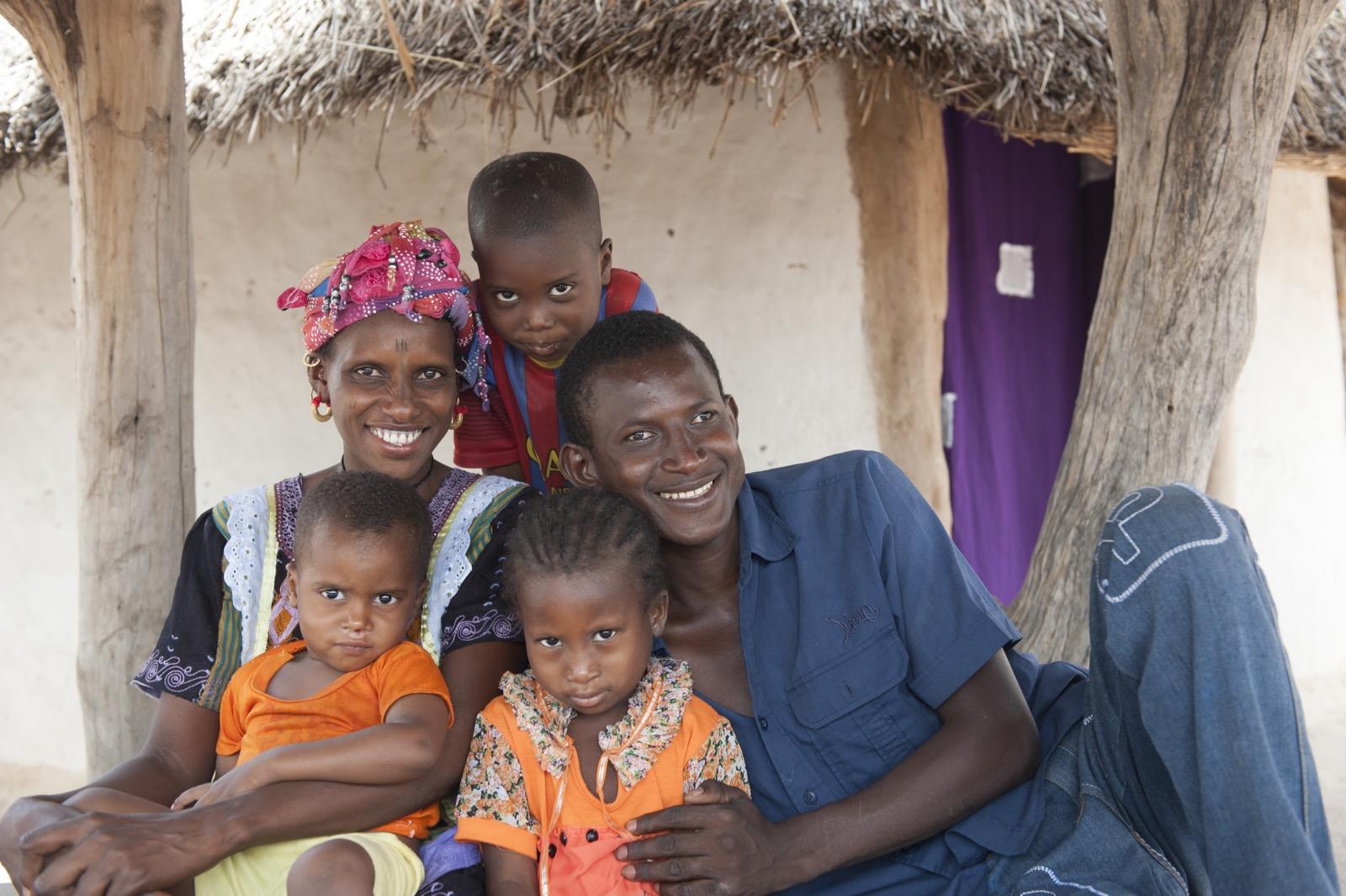 Ebrima with his family