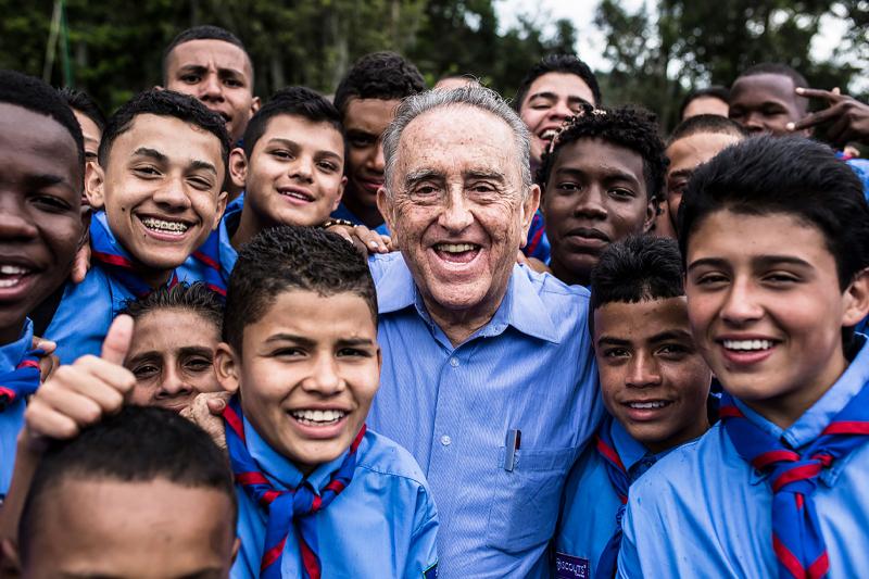 Gabriel with children