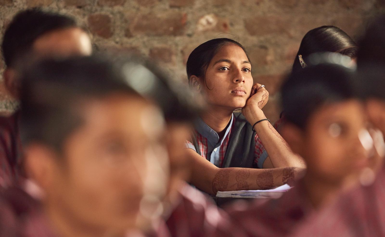girl in classroom