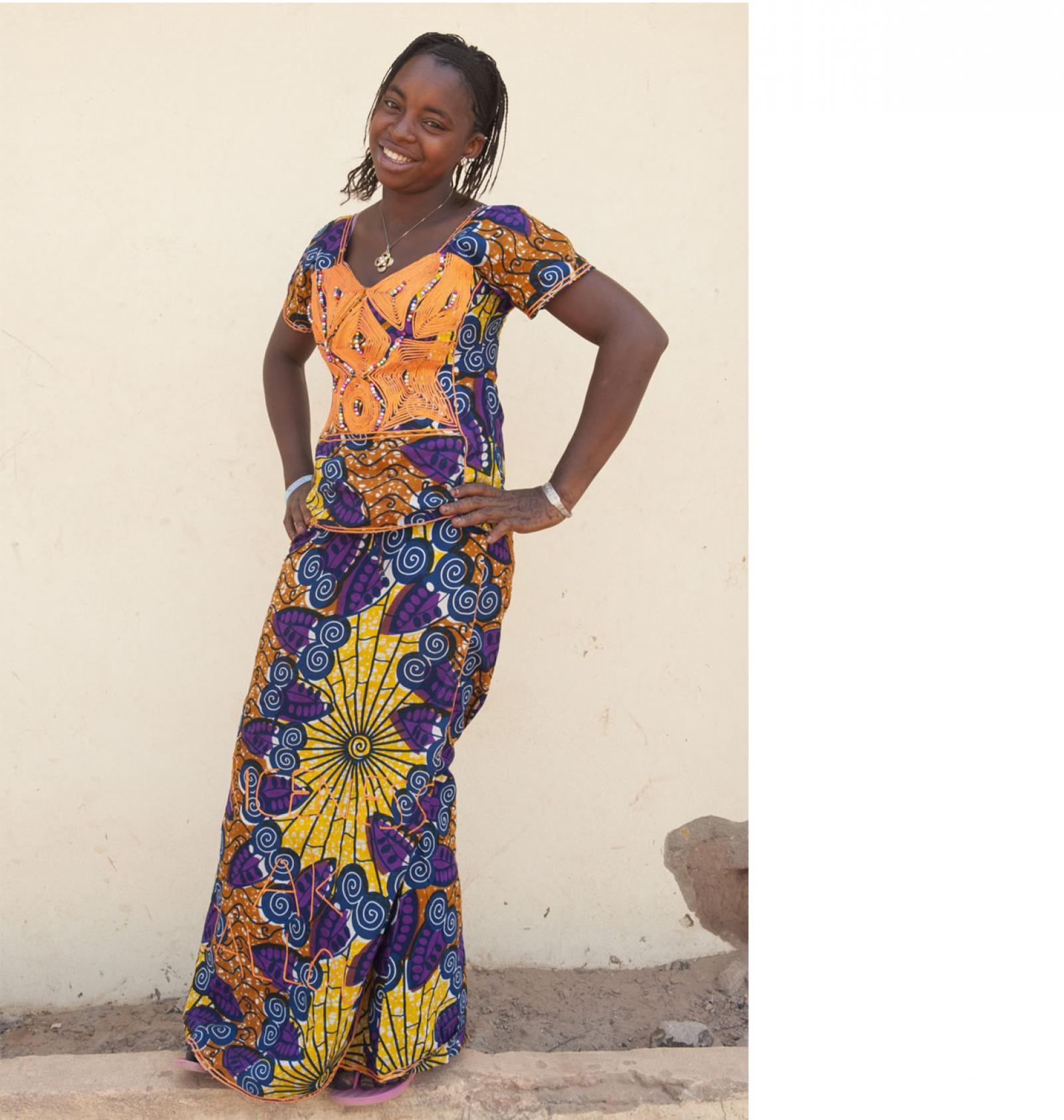 Mariama in traditional clothes