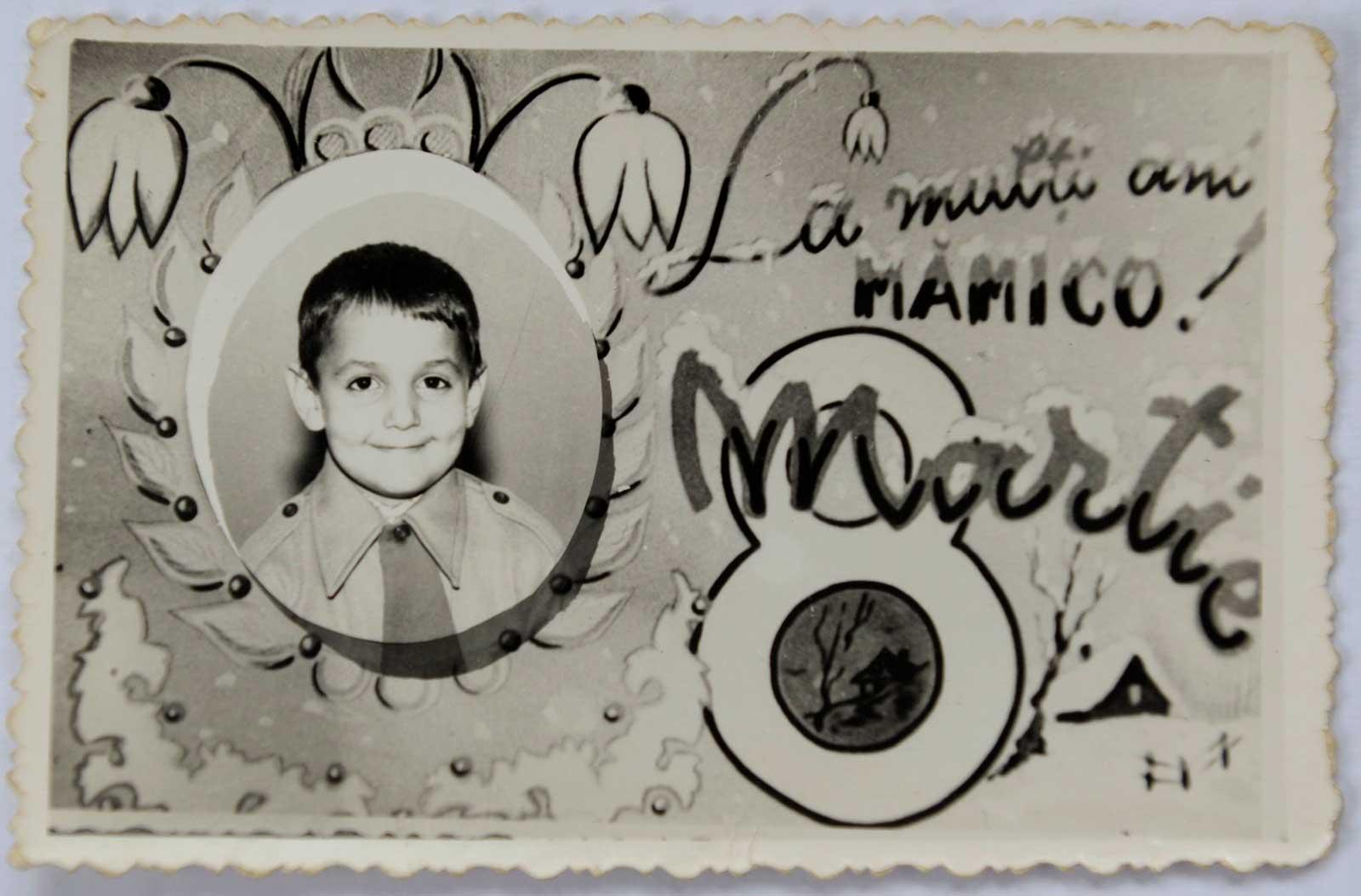 Greeting card with Valerius photo on it