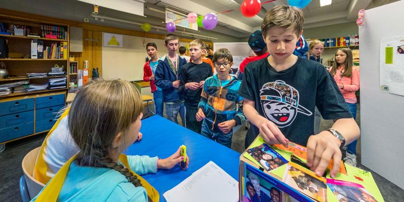 Kids voting on their Global Vote day